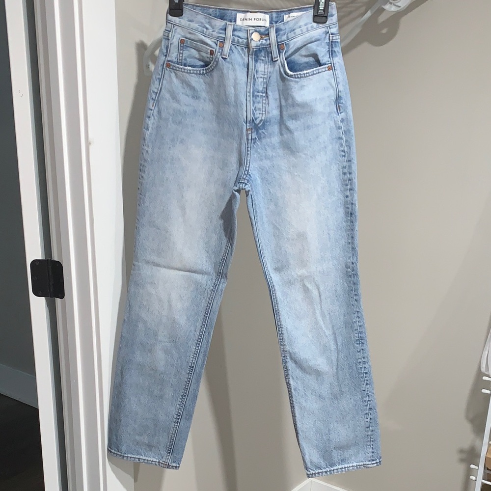 Aritzia Denim Forum Sky Blue High Rise Jeans